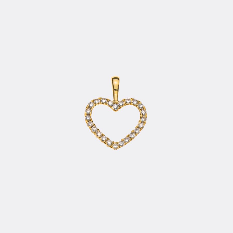 DIAMOND HEART charm