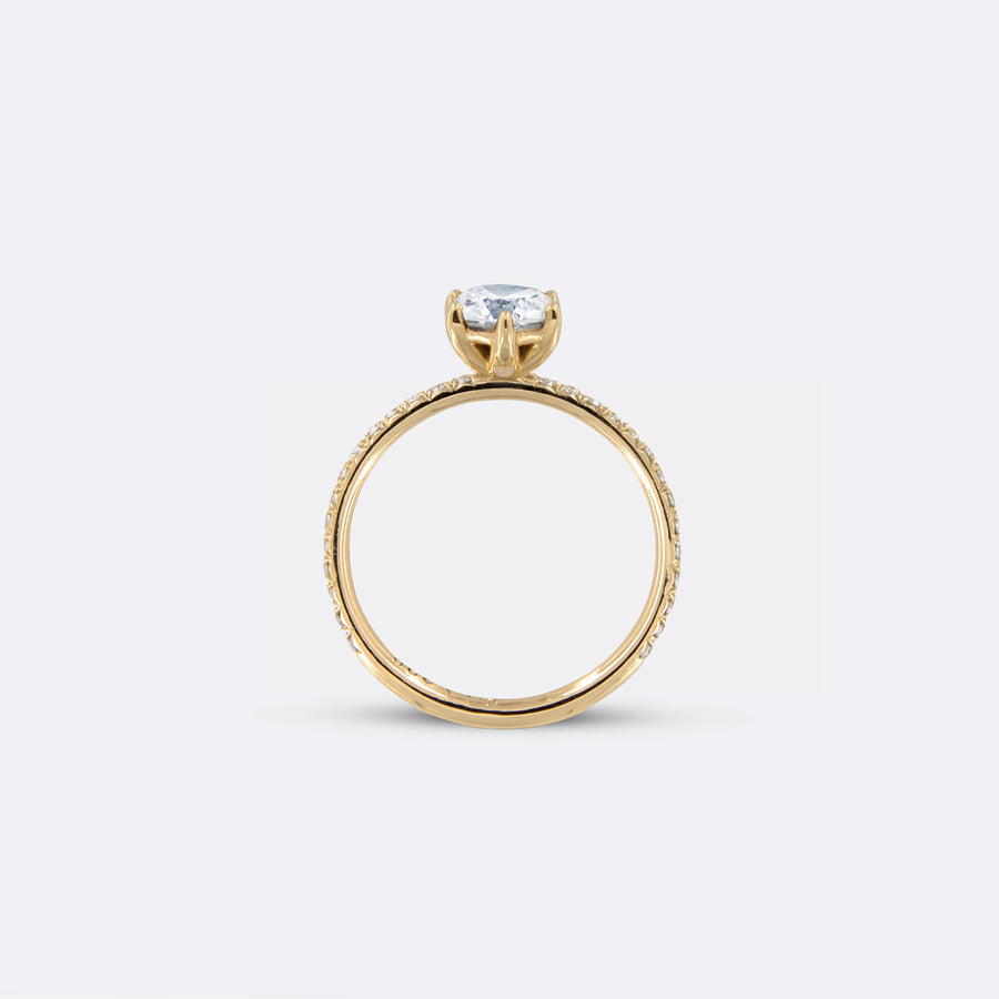 SOLITAIRE PAVÉ 6 PRONGS Ring