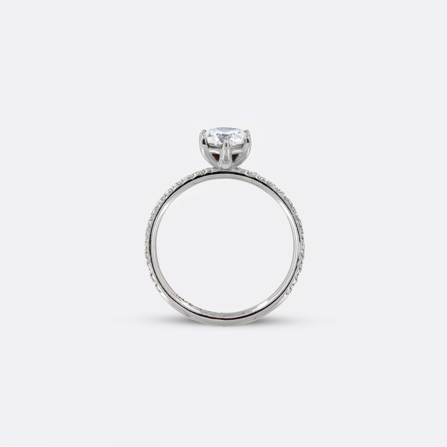 SOLITAIRE PAVÉ 6 PRONGS ring