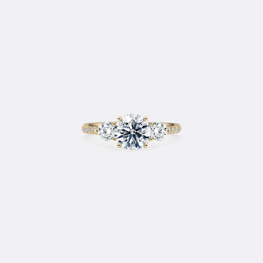 THREE STONE PAVÉ ring