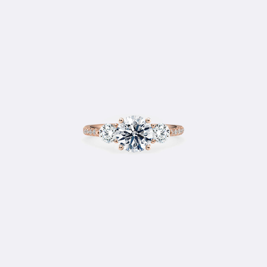 THREE STONE PAVÉ ring