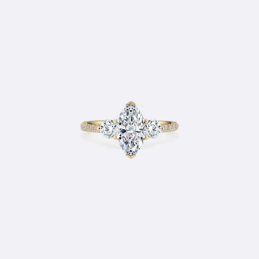 THREE STONE PAVÉ Ring