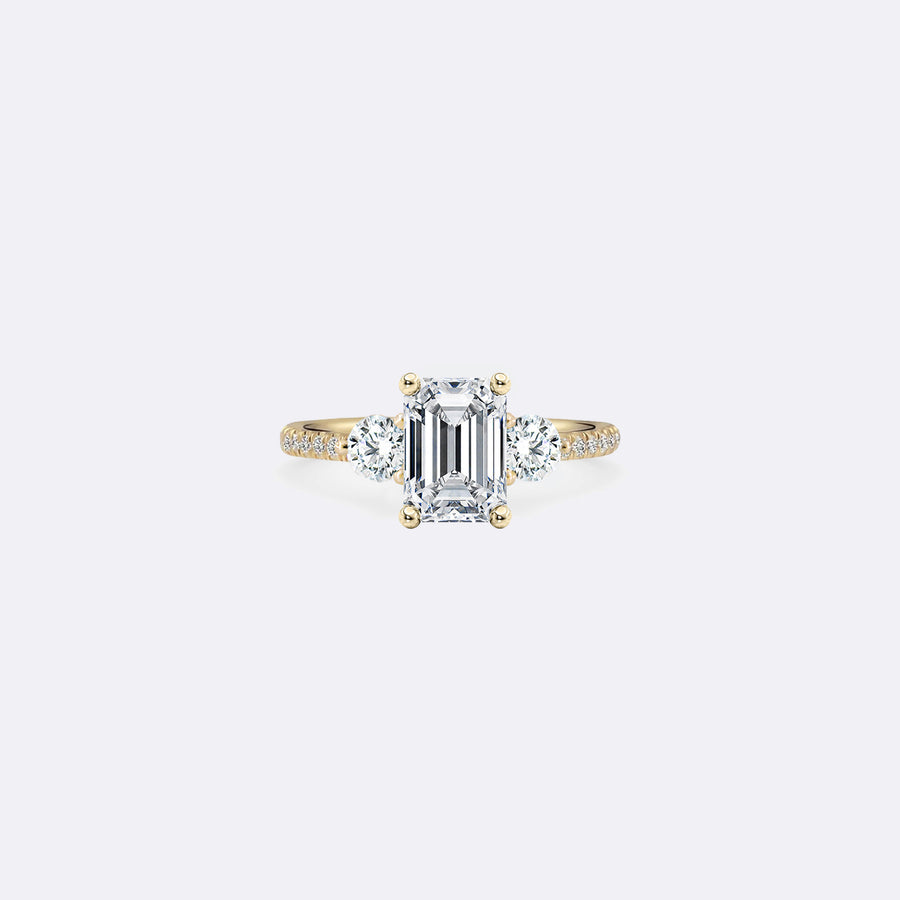 THREE STONE PAVÉ ring