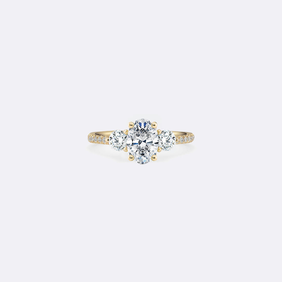 THREE STONE PAVÉ ring