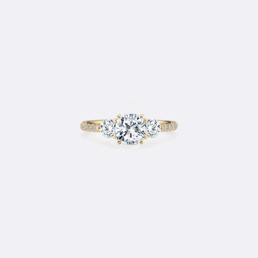 THREE STONE PAVÉ ring