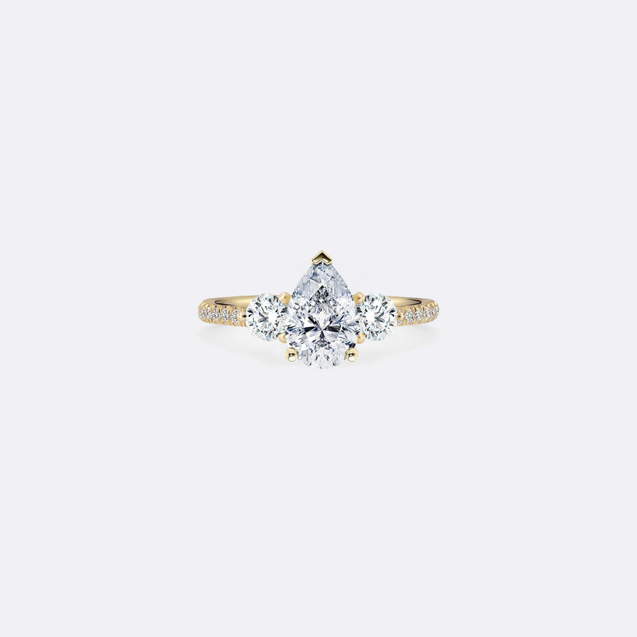 THREE STONE PAVÉ Ring