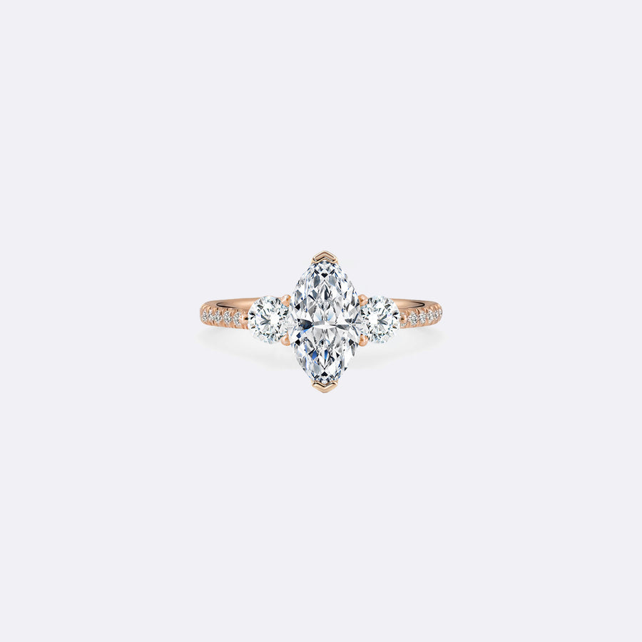 THREE STONE PAVÉ Ring