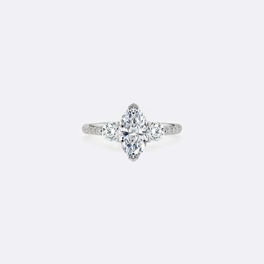 THREE STONE PAVÉ Ring