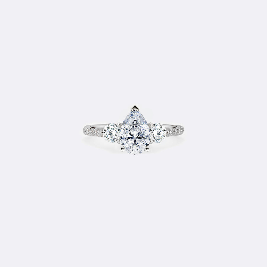 THREE STONE PAVÉ Ring