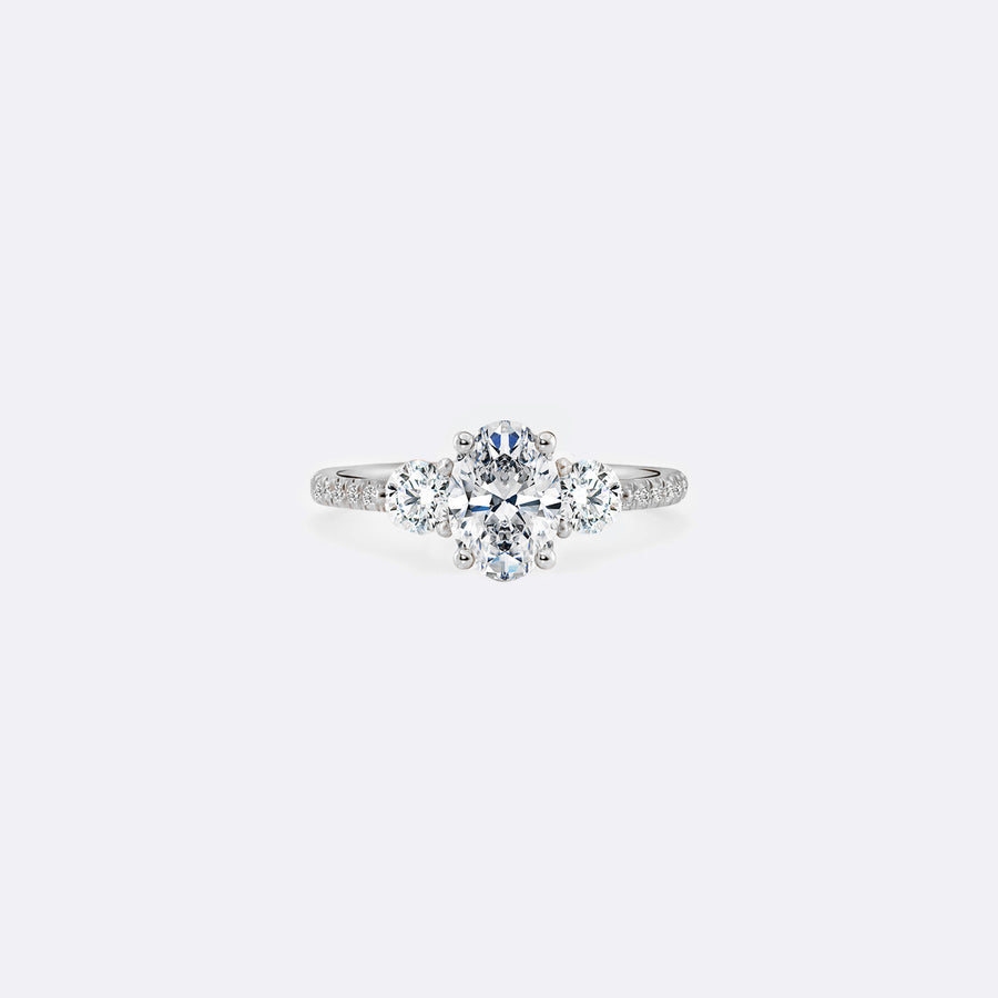 THREE STONE PAVÉ Ring