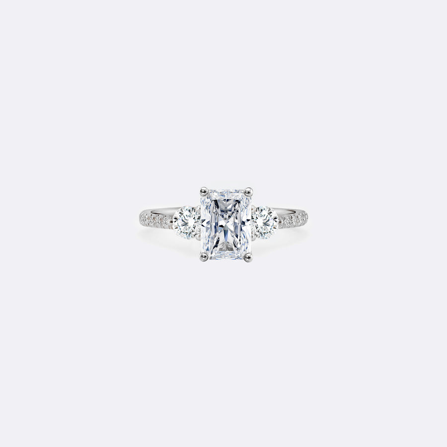 THREE STONE PAVÉ ring